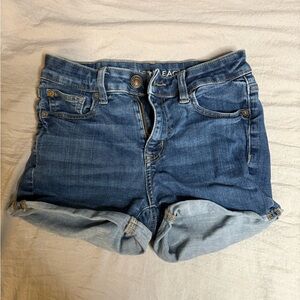 american eagle outfitters girls Blue Denim Shorts sz 0
